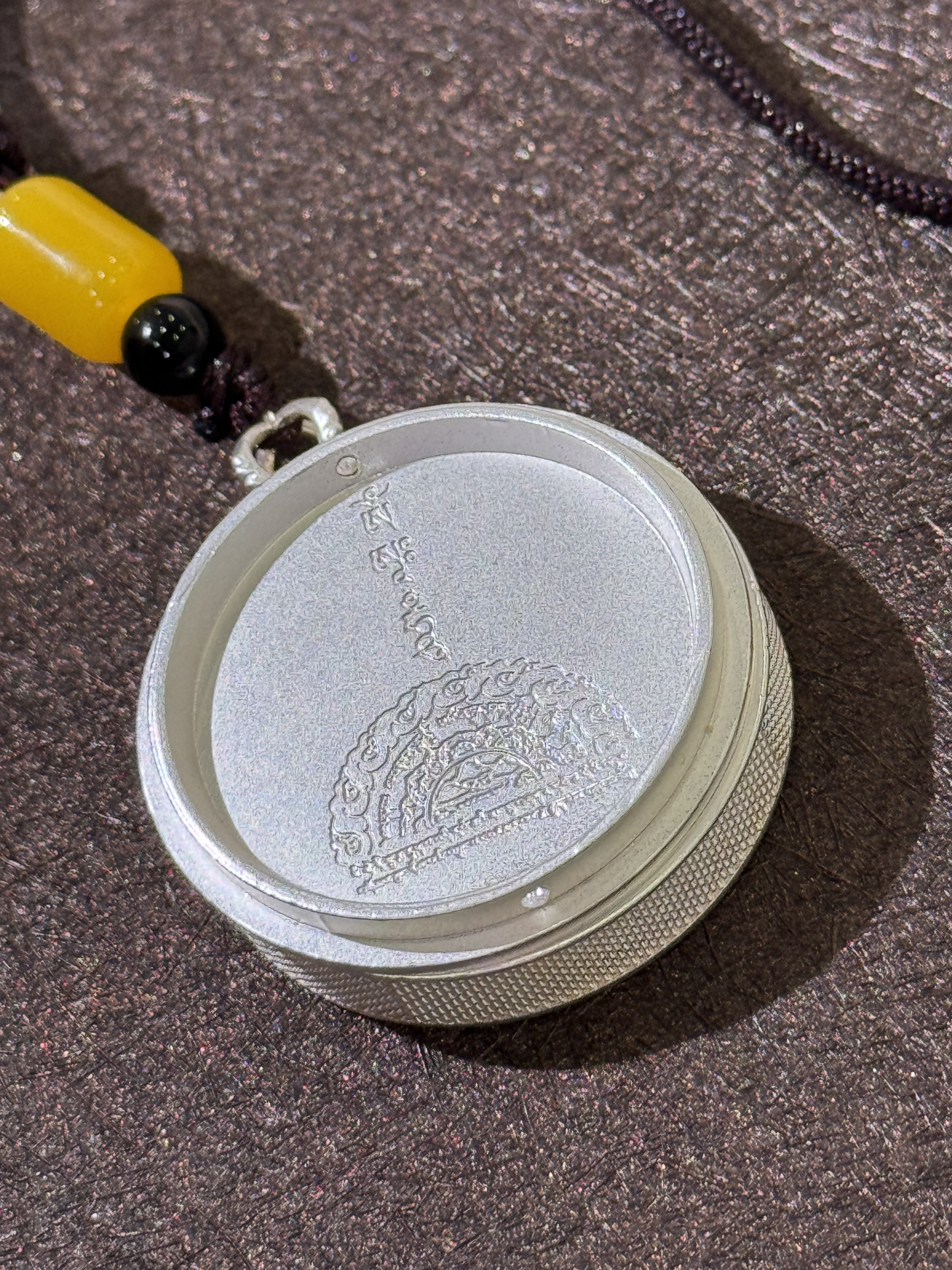 Yellow Tara Thangka Pendant | Hand-Painted Tibetan Abundance & Longevity Necklace