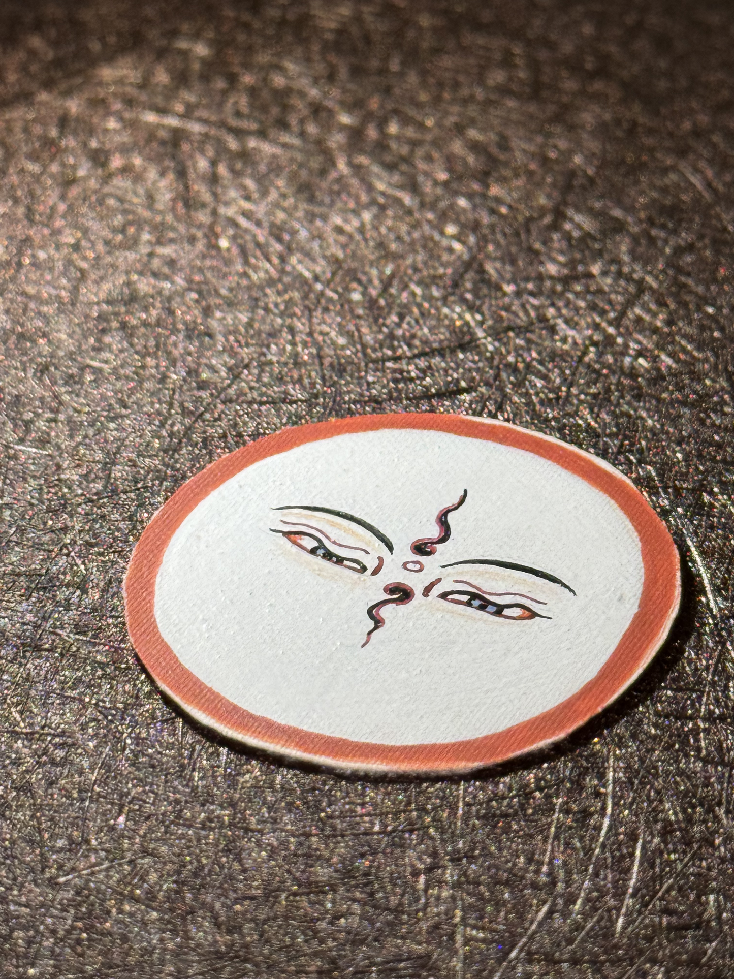 White Tara Mandala Thangka Pendant | Hand-Painted Buddhist Jewelry for Healing & Longevity