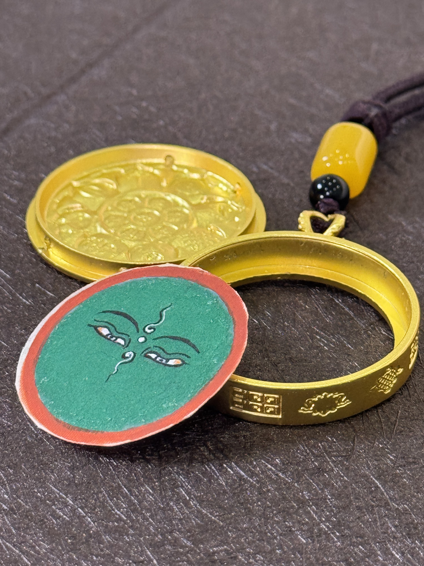 Green Tara Thangka Pendant | Hand-Painted Tibetan Compassion & Protection Necklace
