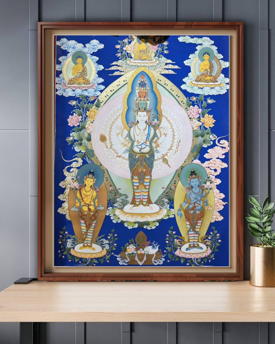Thousand-Armed Thousand-Eyed Avalokiteśvara | Hand-Painted Thangka Infinite Compassion, Divine Protection & Universal Blessings