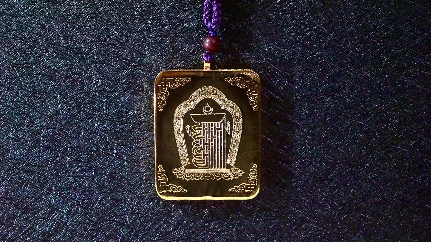 Amitabha Buddha Thangka Pendant | Hand-Painted Tibetan Necklace for Inner Peace, Enlightenment & Protection