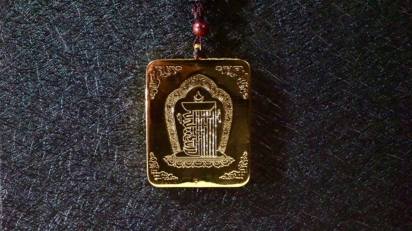 Manjushri Bodhisattva Thangka Pendant | Hand-Painted Tibetan Wisdom & Clarity Necklace