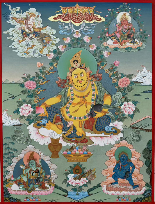 Thangka | Five Gods of Wealth