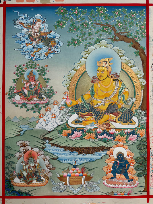 Thangka | Five Gods of Wealth