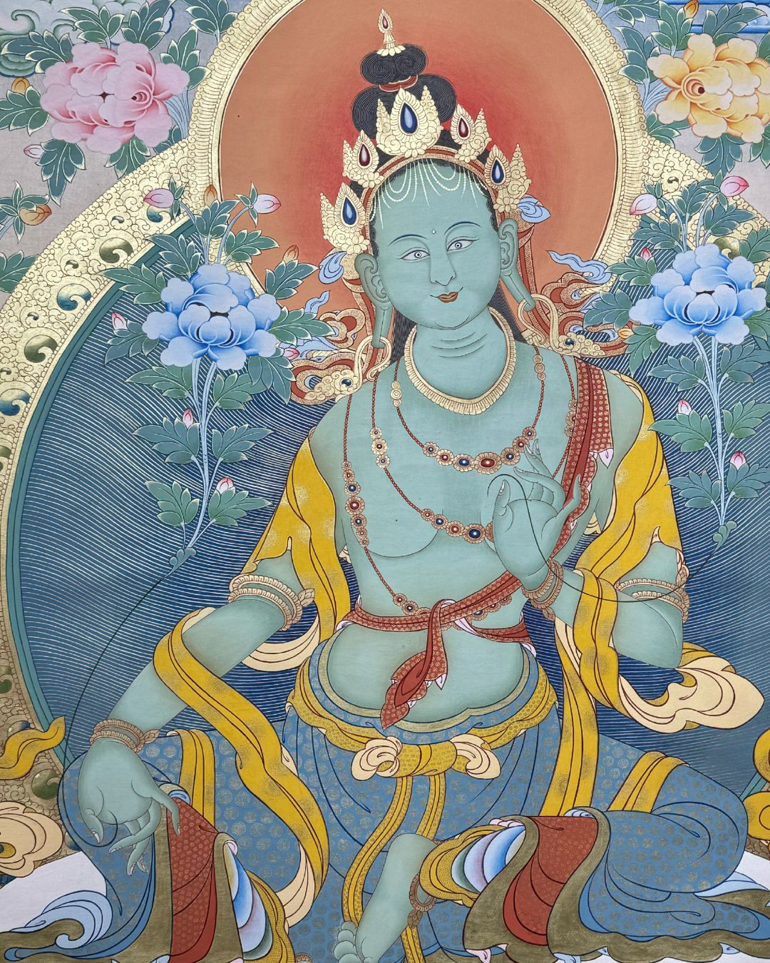 Green Tara | Hand-Painted Thangka for Swift Compassion, Protection & Overcoming Obstacles