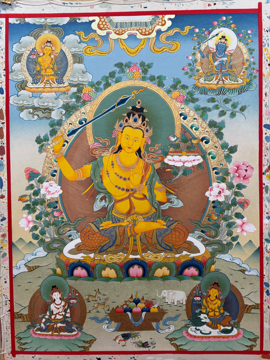 Thangka | Five Great Manjushri Bodhisattvas